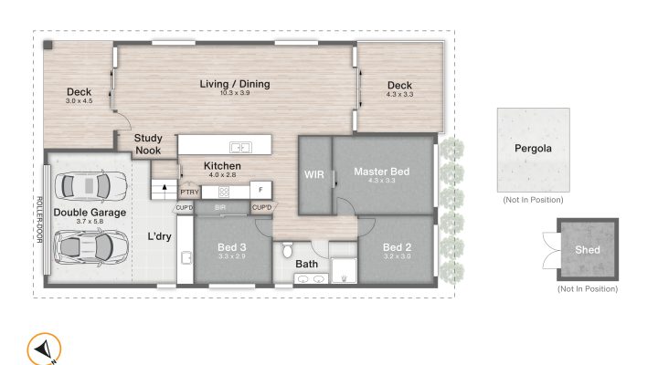 Elevated Tranquillity with Dual Decks, Firepit & Garden Retreats floorplan 1