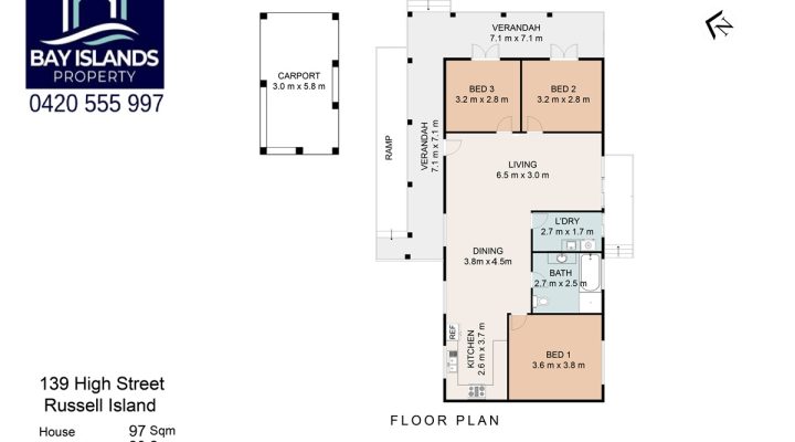 Cosy Island Cottage floorplan 1
